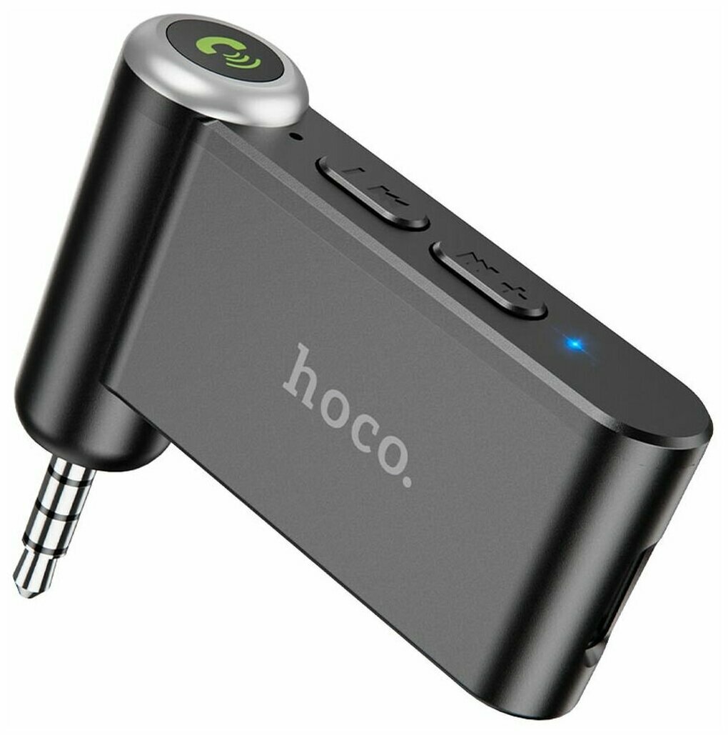 адаптер для магнитолы Hoco E58 BT5.0/140mAh/8ч/AUX чер Hoco Bluetooth адаптер для магнитолы Hoco E58 BT5.0/140mAh/8ч/AUX черный