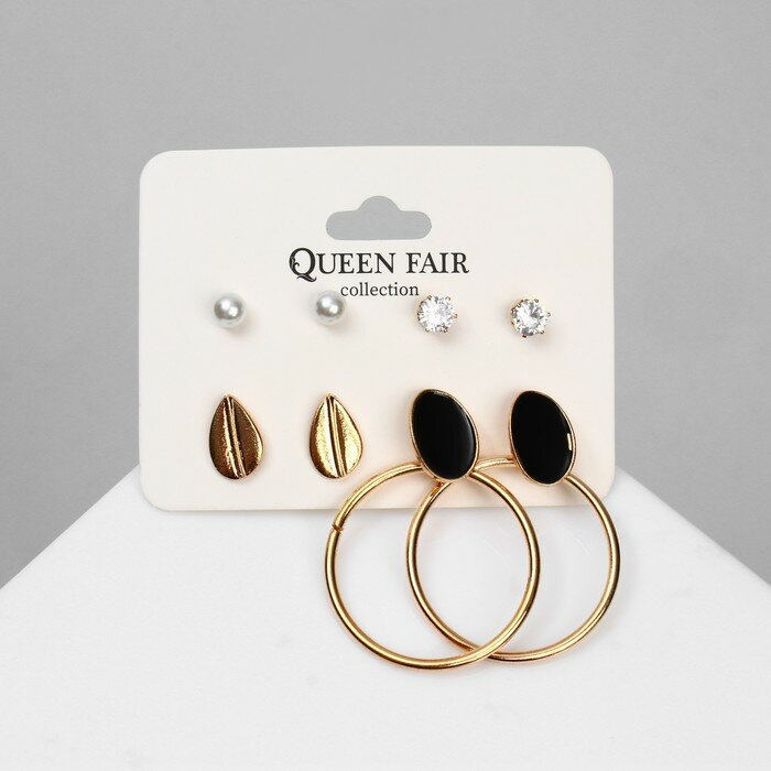 Серьги цепочки Queen Fair, эмаль, пластик