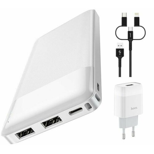 Внешний аккумулятор Hoco Power Bank J72 Easy 10000mAh White Выгодный 302000₽