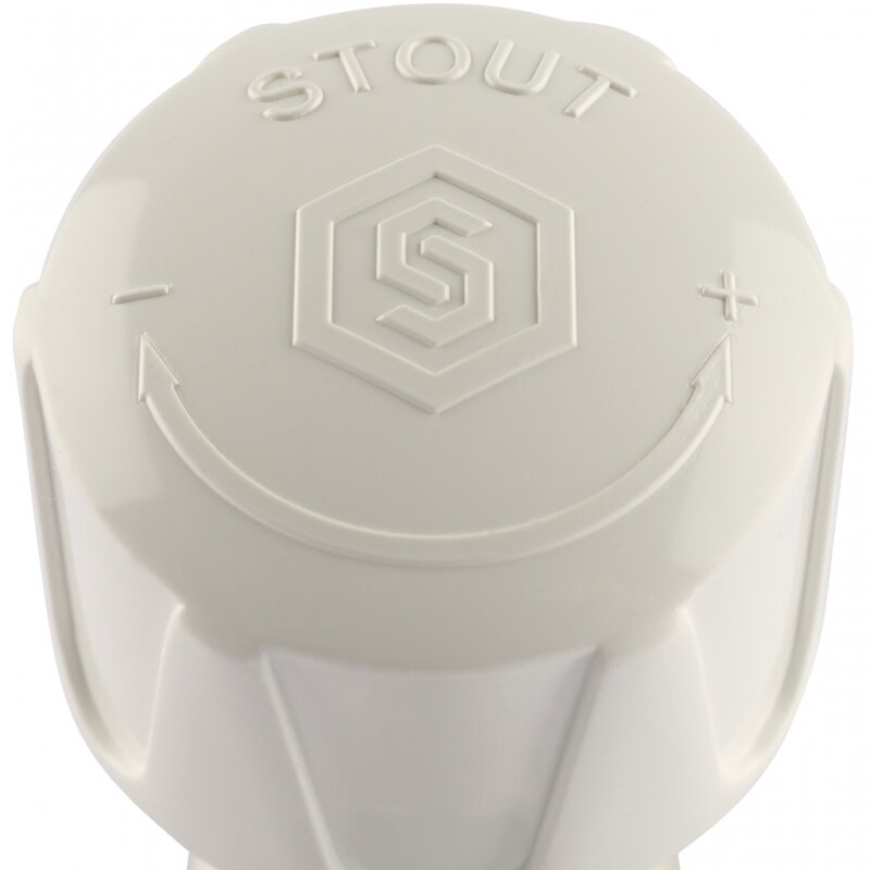 SVRS-1172-000015 STOUT Клапан ручной терморегулирующий с неподъемным шпинделем, прямой 1/2" — фото 2
