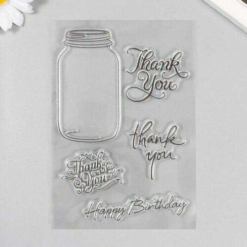 Штамп для творчества силикон Банка и благодарность 11х16см 620₽