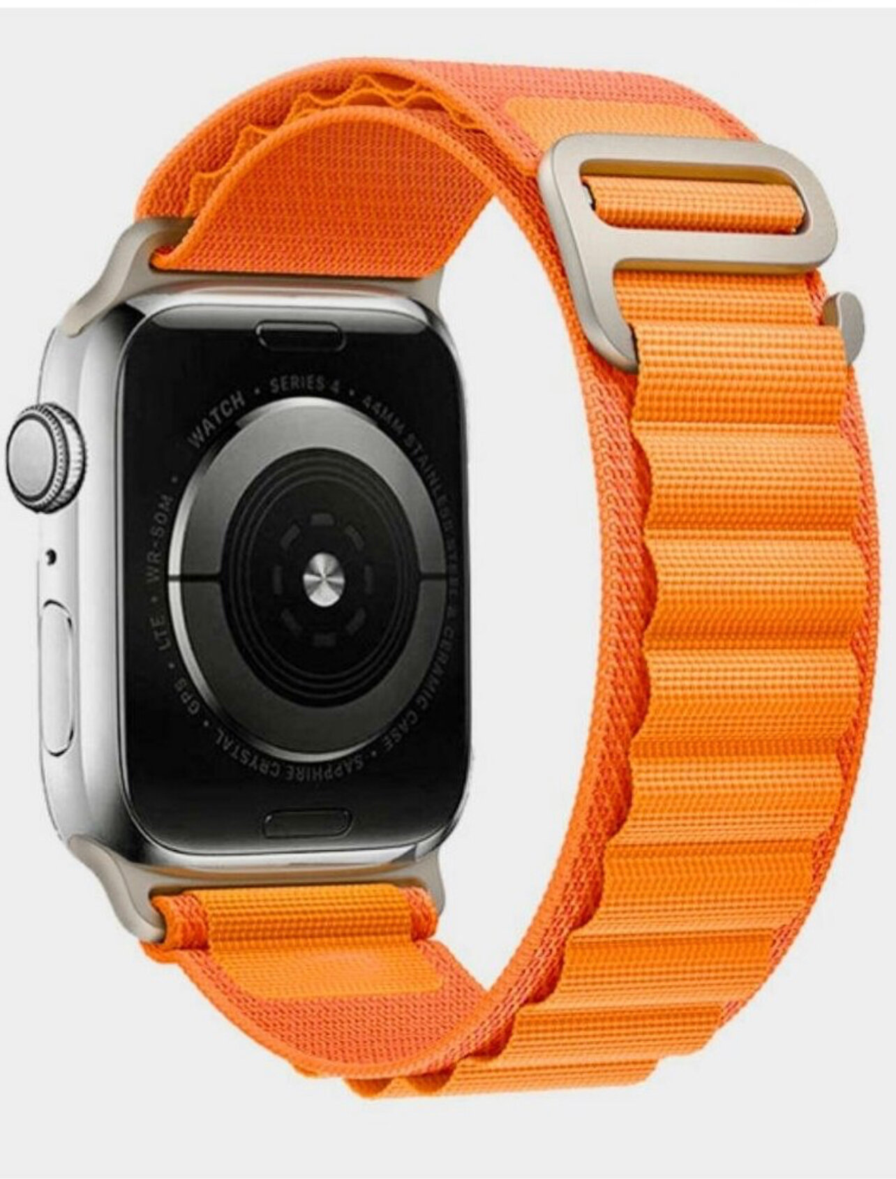 Нейлоновый тканевый ремешок "Альпийская петля" для Apple Watch Series 1-8 и Ultra - 42/44/45/49 мм  оранжевый