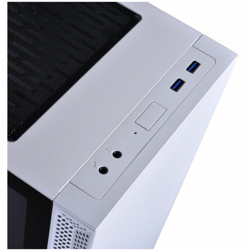 Корпус ATX Lian Li G99.OE743W.10 белый, без БП, боковая панель из закаленного стекла, 2*USB 3.0, audio - фото №3