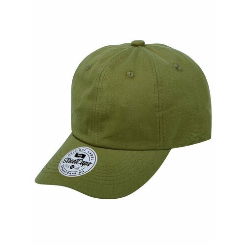фото Бейсболка шестиклинка street caps бейсболка классическая / street caps / 305-6-1-001 мягкая хлопковая кепка с низким профилем, хлопок, размер one size, зеленый