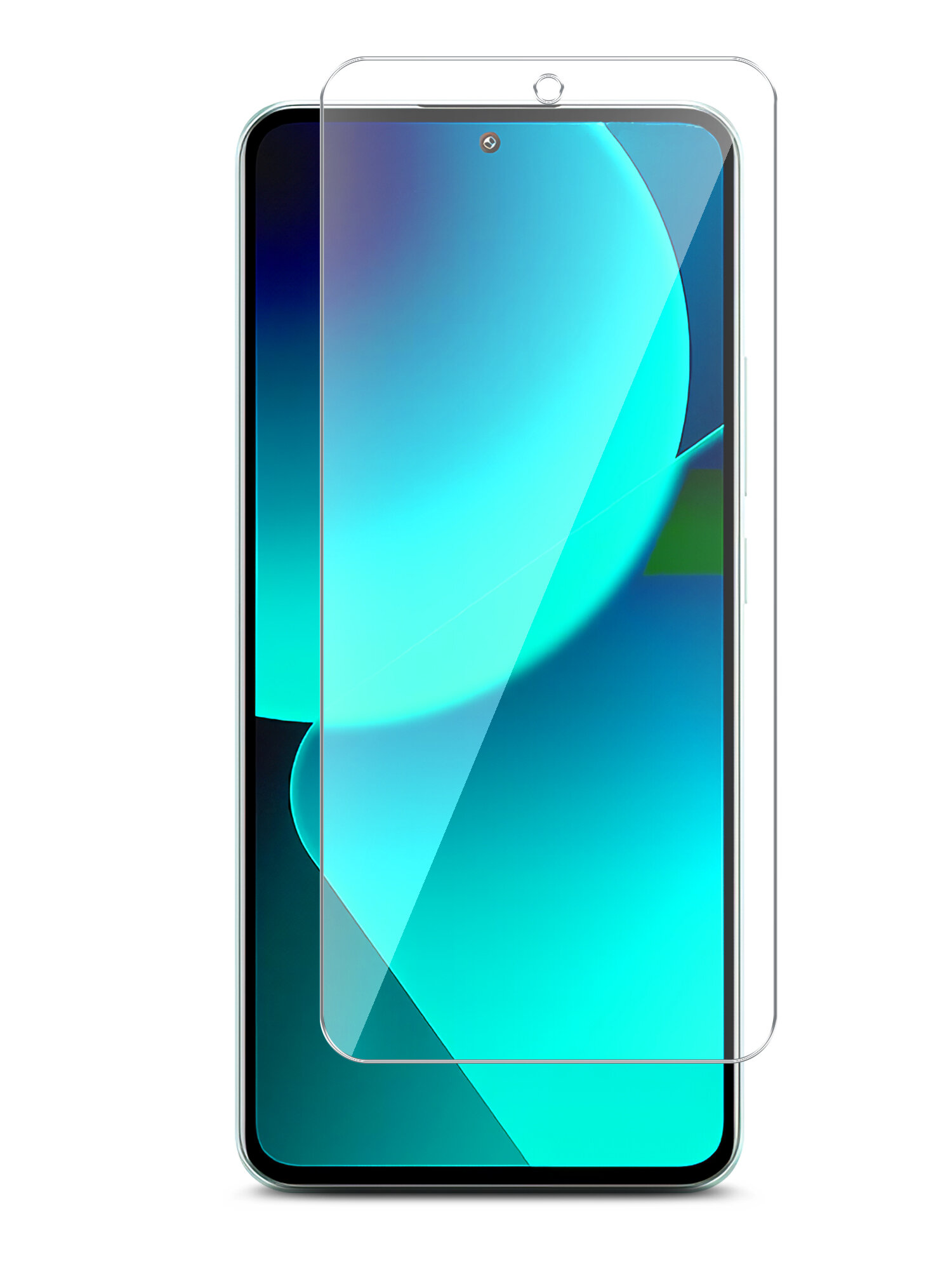 Защитное стекло для Xiaomi 13T Xiaomi 13T Pro (Ксиоми 13Т Сяоми 13Т Про) на Экран (гибридное: пленка+стекловолокно) прозрачное Hybrid Glass Brozo