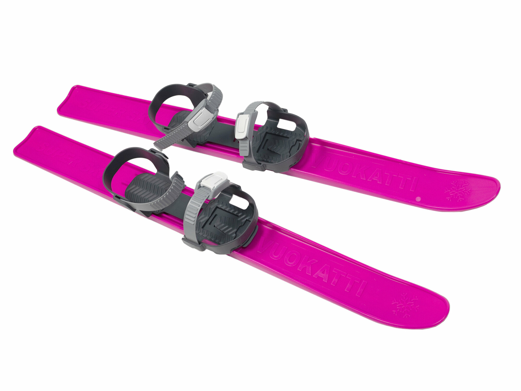 Детские лыжи VUOKATTI 75 см с палками и креплениями, лыжный комплект для детей