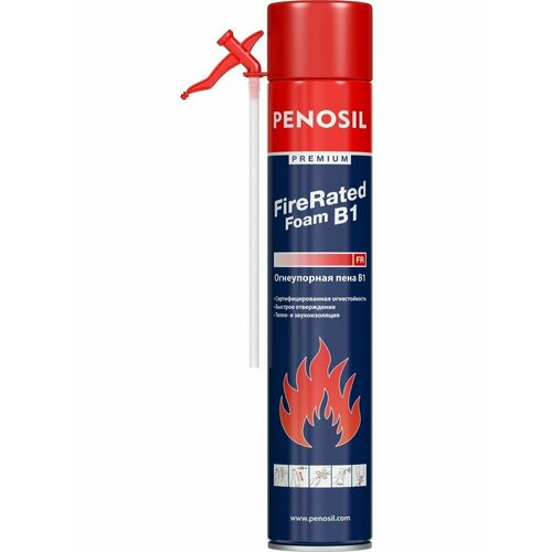 кримелте ооо пена монтажная бытовая penosil premium foam 750 мл Огнеупорная монтажная пена Premium Fire Rated Foam B1