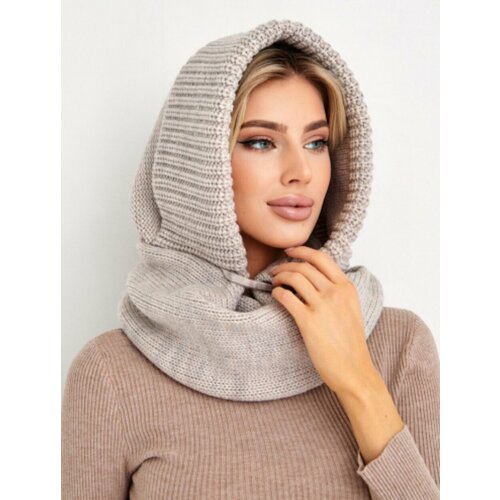 Капюшон YSG капюшон сьемный, размер 56/58, серый