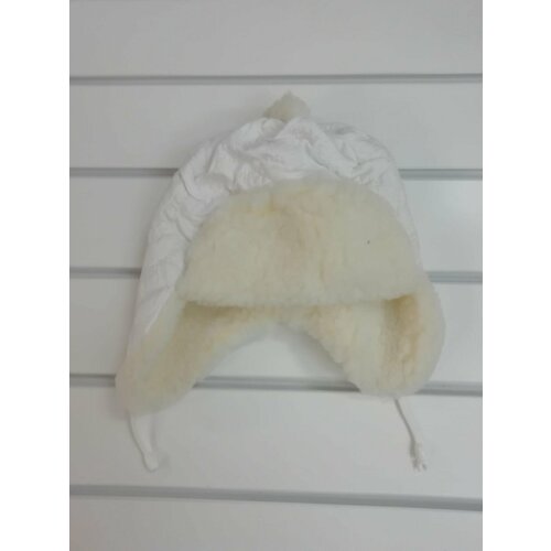 Шапка ушанка , размер 3-4лет(50-52см), белый шапка ушанка размер 3 4лет 50 52см белый