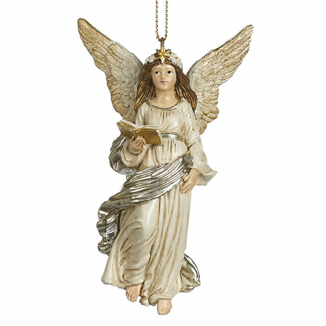 Елочная игрушка Ангел Атия - Barocco Fresco 11 см подвеска