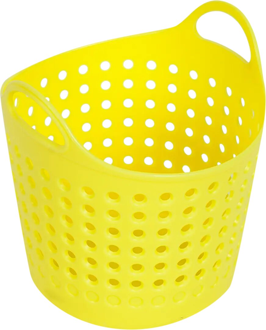 Корзинка для мелочей 11x10x8.5 см пластик цвет желтый