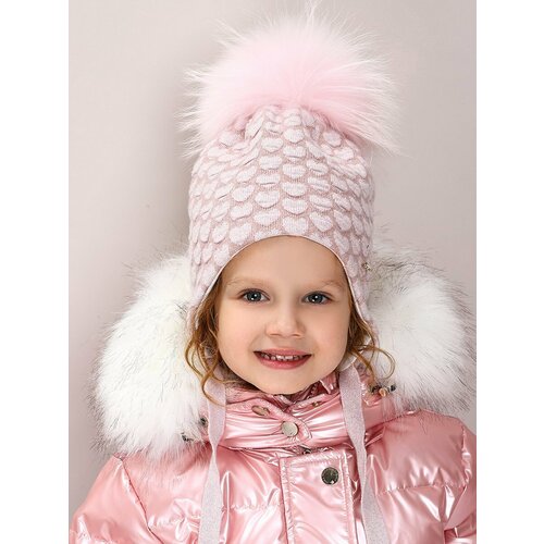 фото Шапка noble people, размер 50-52, розовый