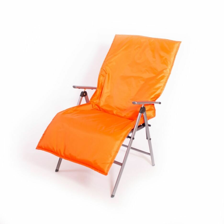 Матрас для садовой мебели, качелей, кресла 60х140 см защита от влаги, оранжевый