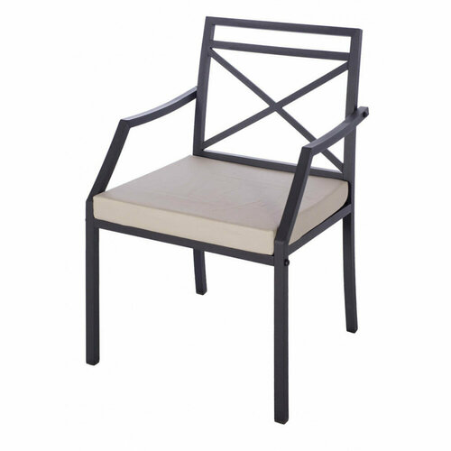 Кресло Суаре с подушкой 50х50х100 см, графит