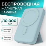 Магнитный повербанк 10000 Wireless Power Bank с быстрой беспроводной зарядкой для Айфона / iPhone 12, 13, 14, 15 - изображение