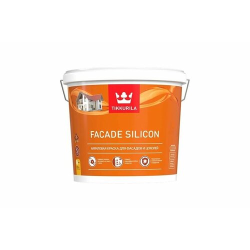 Краска Tikkurila Facade Silicon акриловая для фасадов и цоколей 5л краска акриловая фасадная tikkurila facade silicon база а 5л белая арт 700011475