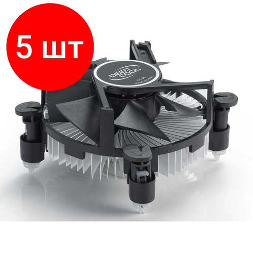 Комплект 5 штук, Кулер DeepCool CK-11509 LGA1150/51/55/56/TDP 65W(CK-11509) устройство охлаждения кулер deepcool ck 11508 pwm диаметр 92мм 65w 245gr ret 1590875