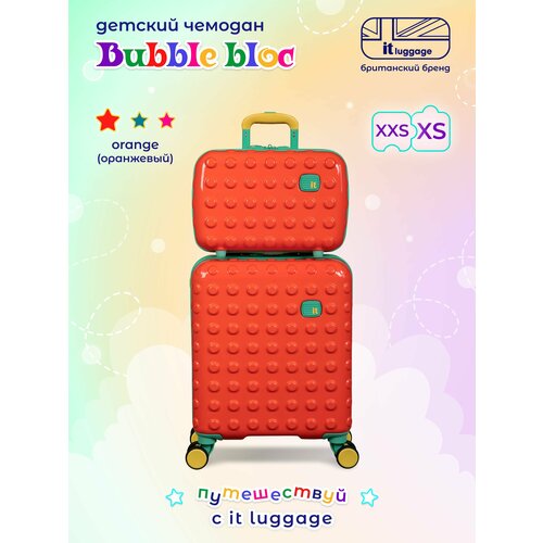 фото Чемодан-каталка it luggage, ручная кладь, 34х44х20 см, 2 кг, оранжевый