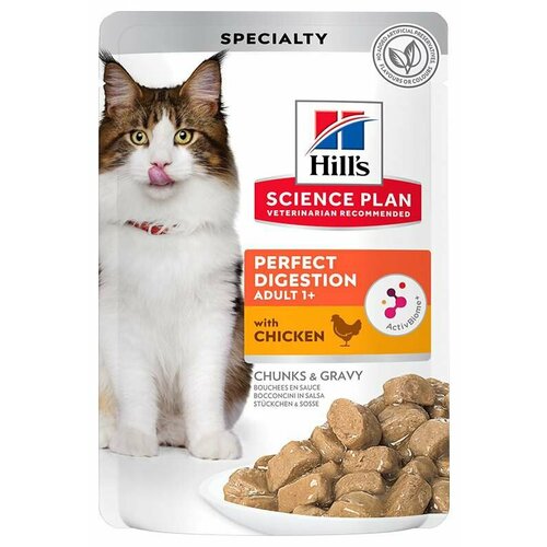 Hills Perfect Digestion консервы для кошек кусочки в соусе идеальное пищеварение 12х85гр