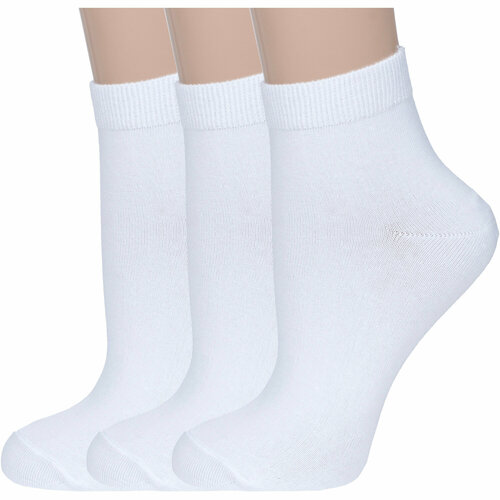 фото Носки rusocks, 3 пары, размер 23-25, белый