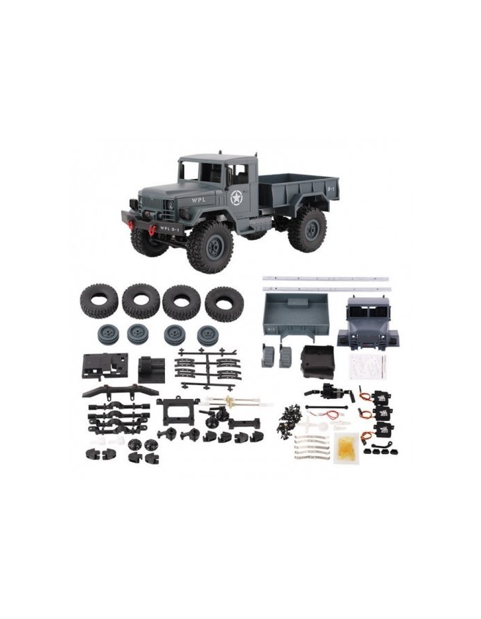 Радиоуправляемая машина WPL военный грузовик (серый) 4WD 2.4G 1/16 KIT