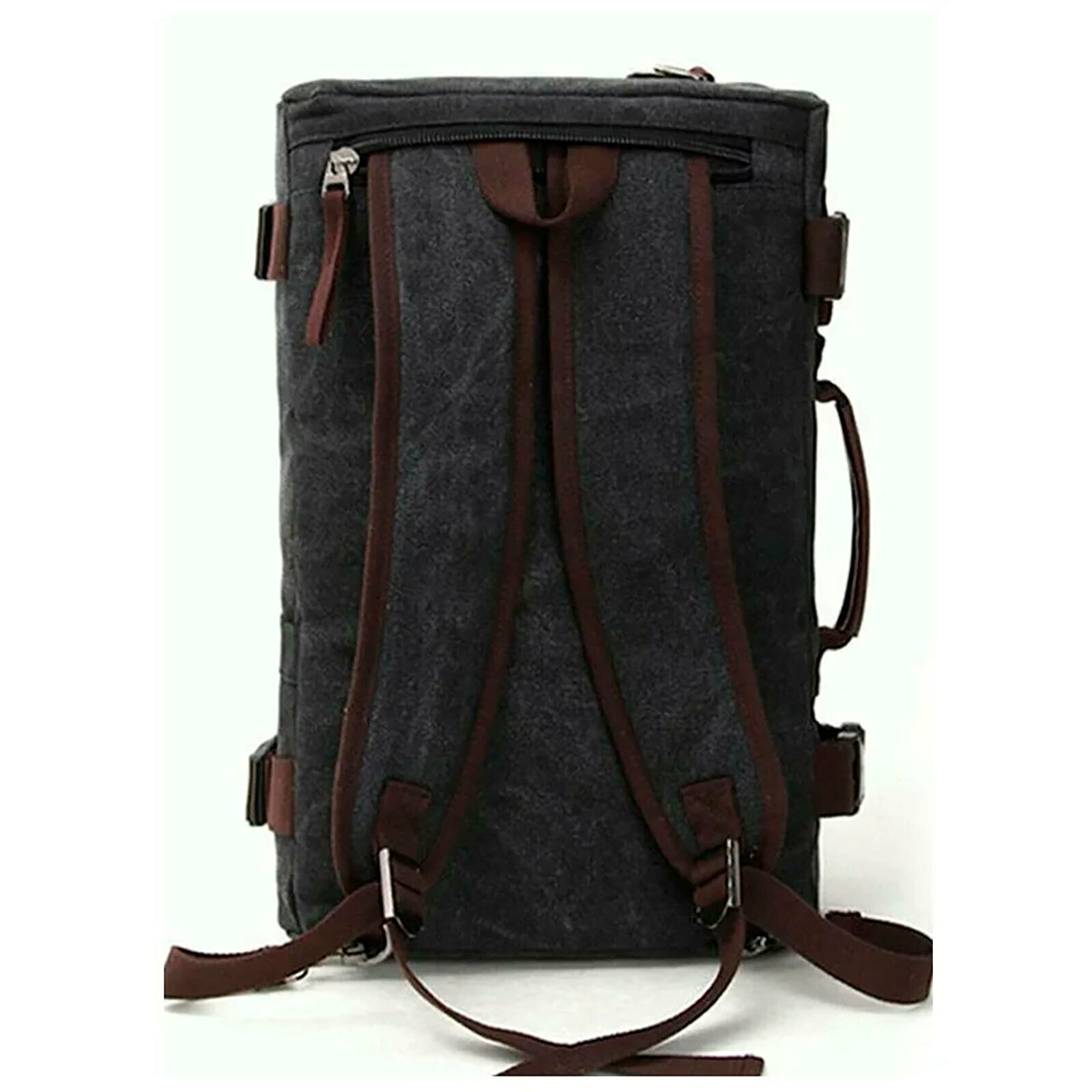 Рюкзак-трансформер (баул, сумка) брезент Canvas Чёрный - фотография № 2