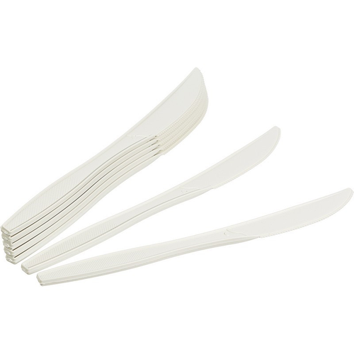 Green Mystery Нож одноразовый 190мм, белый, кукурузный крахмал, 50 штук в упаковке