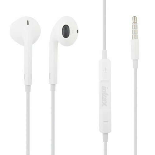 Наушники проводные с микрофоном inkax OE-08 MiniJack 35мм 12 метра белые 41900₽