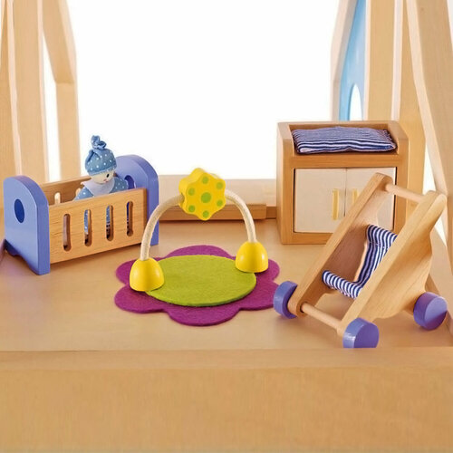 Мебель для домика Комната для малыша, HAPE кукольные домики и мебель hape мебель для домика детская комната