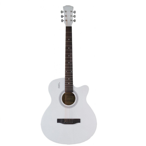 Акустическая гитара матовая, черная. Размер 41 дюйм Jordani E4120 WH