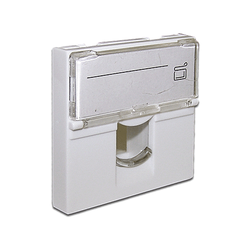 Вставка Lanmaster LAN-SIP-23L-WH 45x45 на 1 кейстоун со шторкой маркировкой белая 126₽