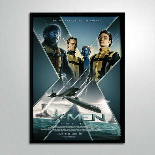 Постер в раме/Люди Икс Первый класс Джеймс МакЭвой Майкл Фассбендер X-Men First Class