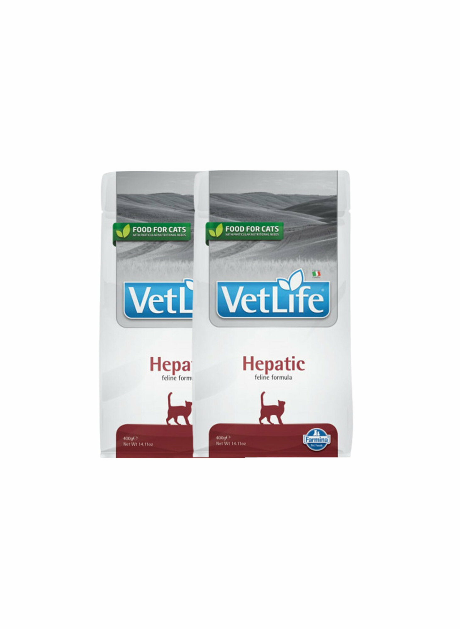 Farmina Vet Life Cat Hepatic сухой корм для взрослых кошек при заболевании печени - 400 г x 2 шт.