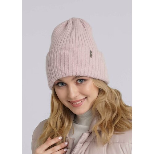 фото Шапка clever, размер uni, розовый, бежевый