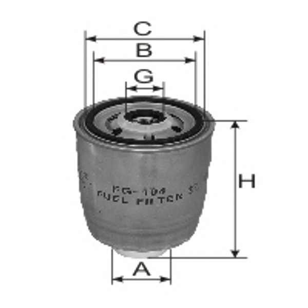 GOODWILL FG104 (0K2KB13480 / 0K2KK13483 / 0K2KK13483A) фильтр топливный citroen, fiat, , peugeot