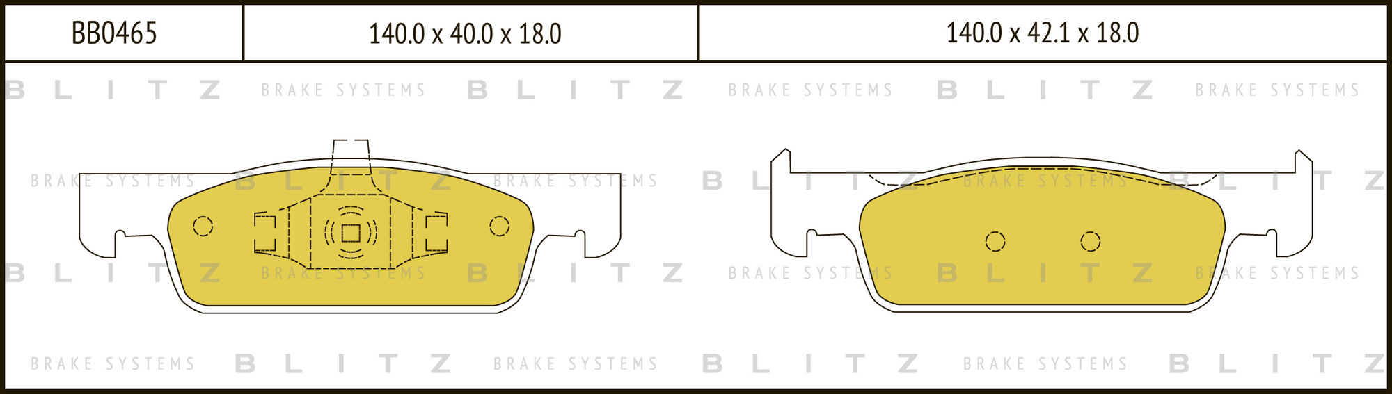 BLITZ BB0465 колодки дисковые передние\ Renault (Рено) Clio (Клио) iv, dacia logan II / sandero II 1.2 / 1.5dci 12