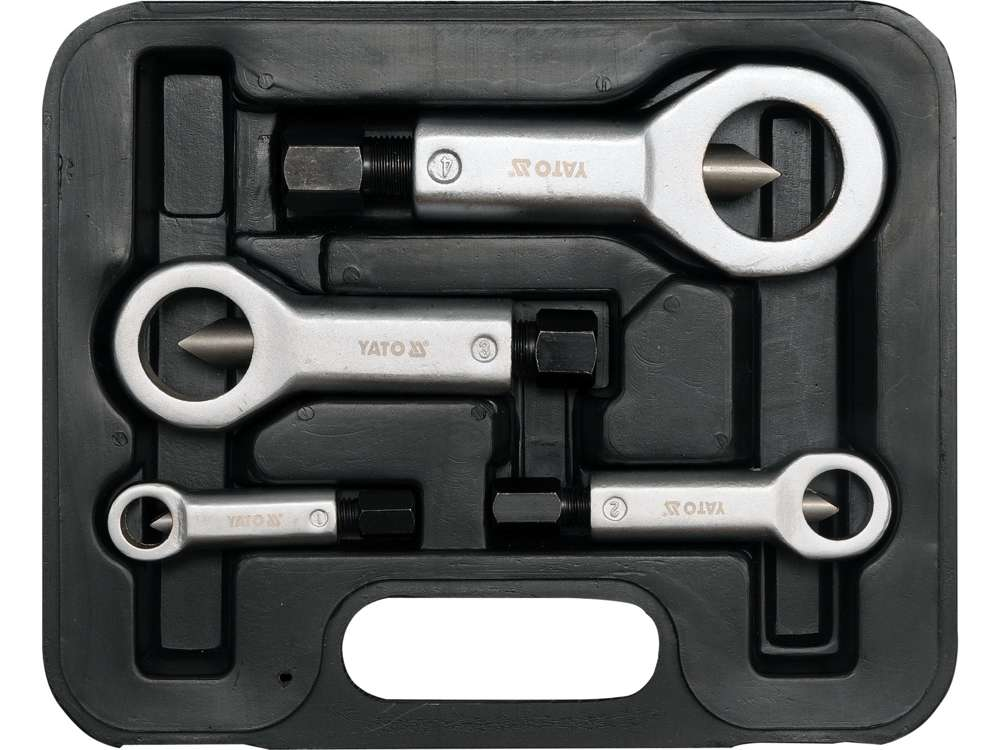 YATO YT-0585 набор гайколомов 4 пр: 9-12 мм, 12-16 мм, 16-22 мм, 22-27 мм, в пластм. боксе