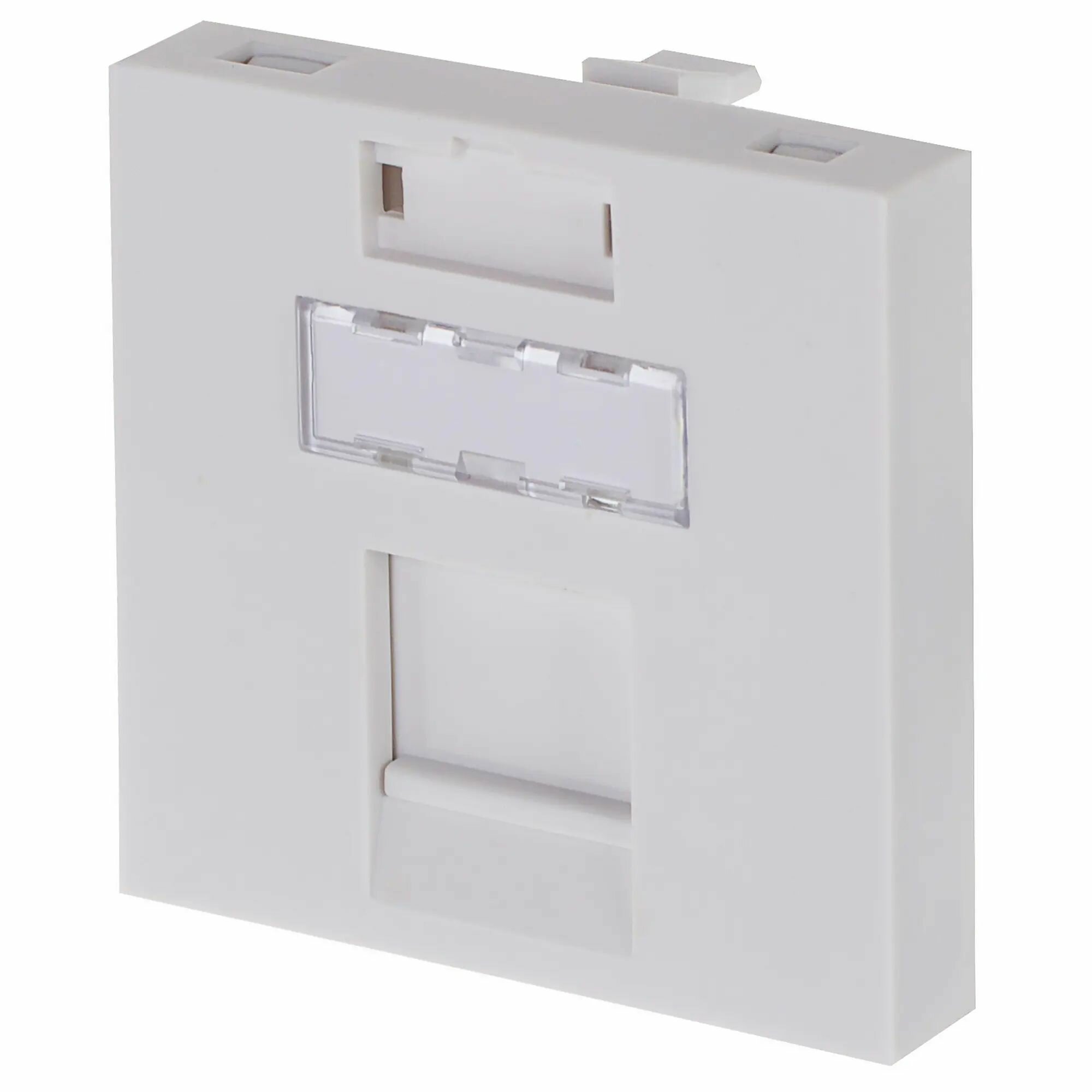 фото Накладка для розетки телефонной и компьютерной LK Studio LK45 RJ 45х45 мм, цвет белый