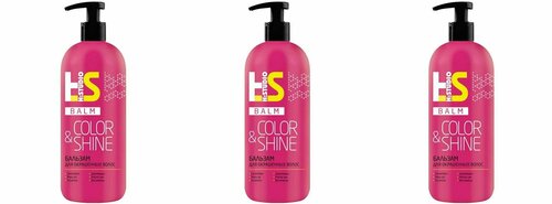 ROMAX Бальзам для окрашенных волос H: Studio Color&Shine, 380 гр, 3 шт