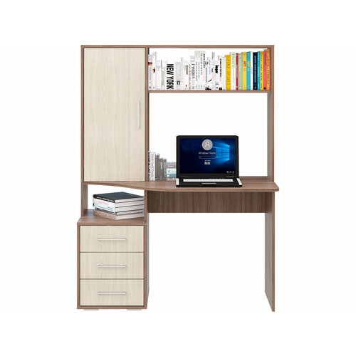 Стол компьютерный СК-55 Ясень шимо темный/ясень шимо светлый