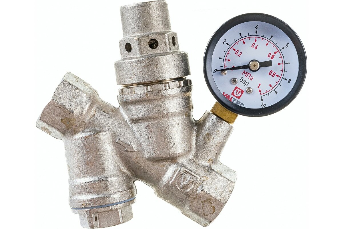 фото Редуктор давления с фильтром и манометром (2-5 бар; 1/2") Valtec VT.082. N.04