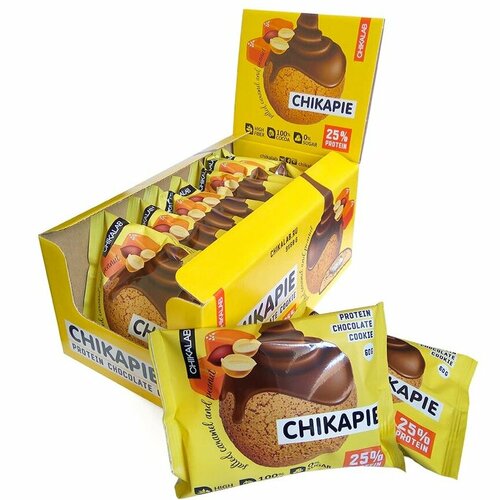 Протеиновый батончик Chikalab ChikaPie 9 x 60 г, Арахис шоколад chikalab chikapie 60 г кокос