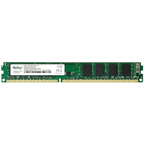 DIMM DDR-3 8GB PC3-12800 DDR3-1600 Netac Basic NTBSD3P16SP-08 15V CL11 131200₽