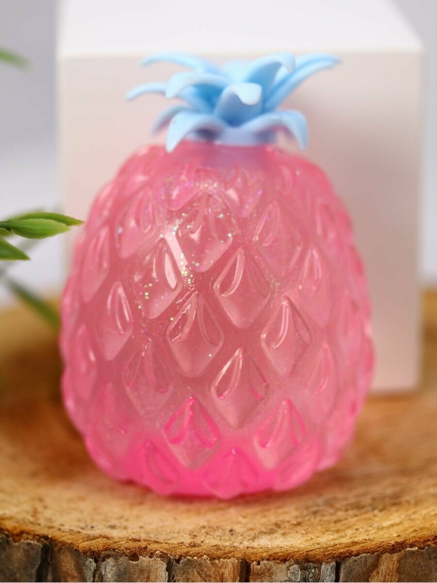 Игрушка антистресс, мялка Pineapple pink