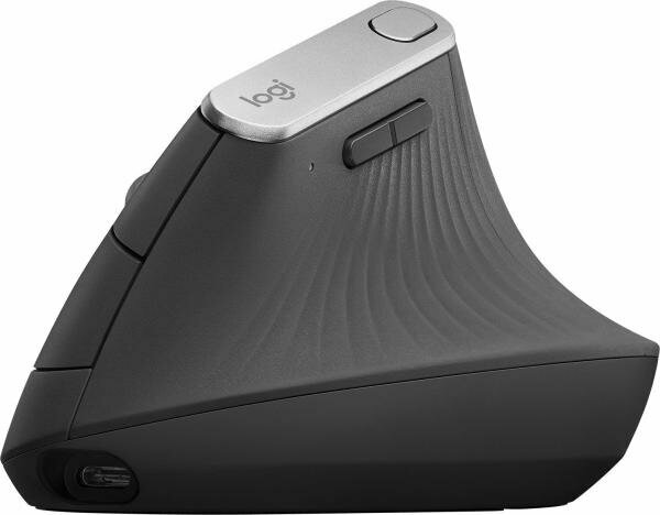 Мышь Logitech MX Vertical черный/серебристый оптическая (4000dpi) беспроводная BT/Radio USB (4but)