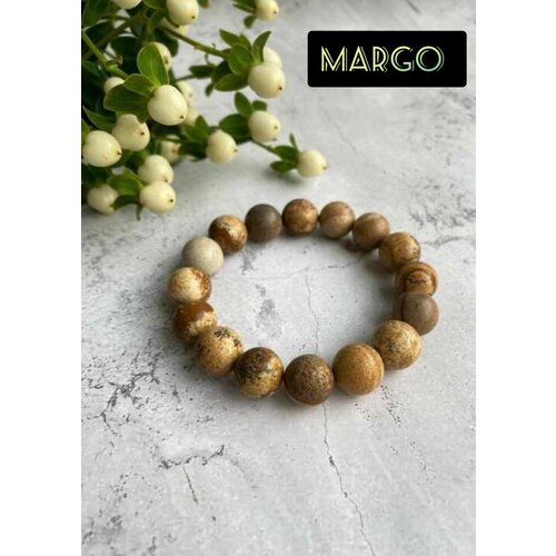 фото Браслет, 1 шт., размер 16 см, размер one size, диаметр 7 см, бежевый margo