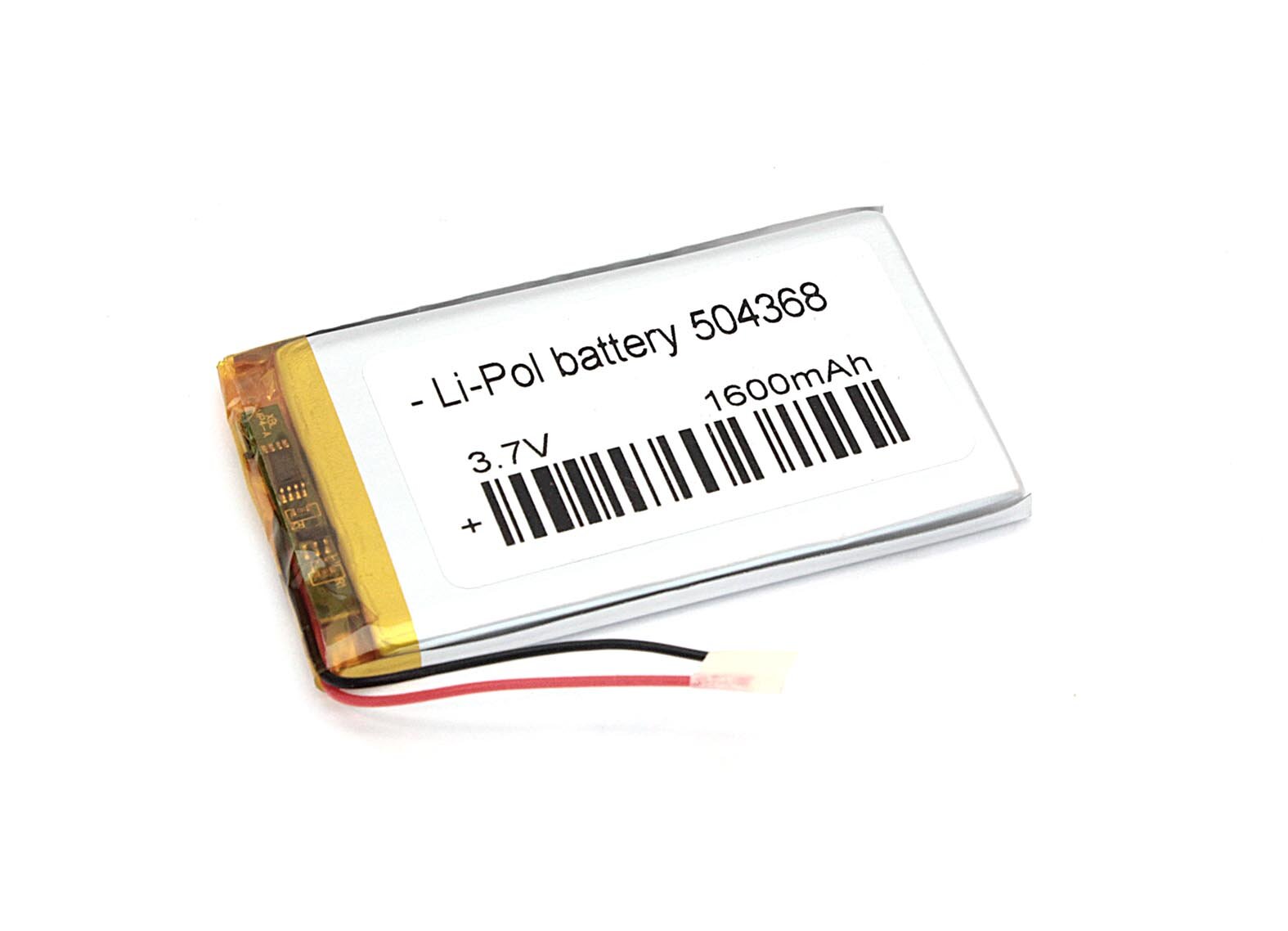 Аккумулятор Li-Pol (батарея) 5*43*68мм 2pin 3.7V/1600mAh