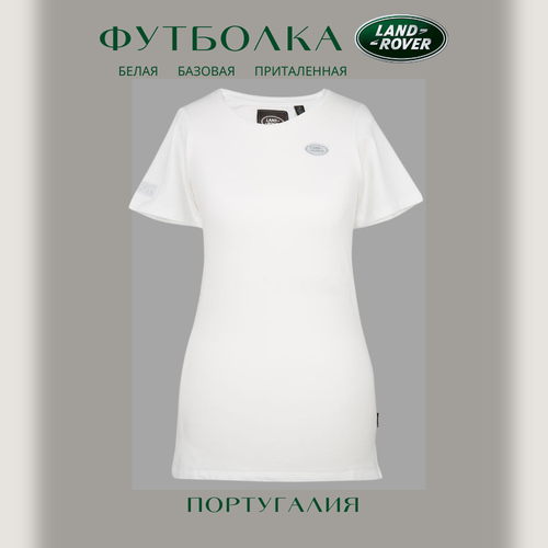 Футболка Land Rover WOMEN'S OVAL BADGE T-SHIRT WHITE, размер 44, белый