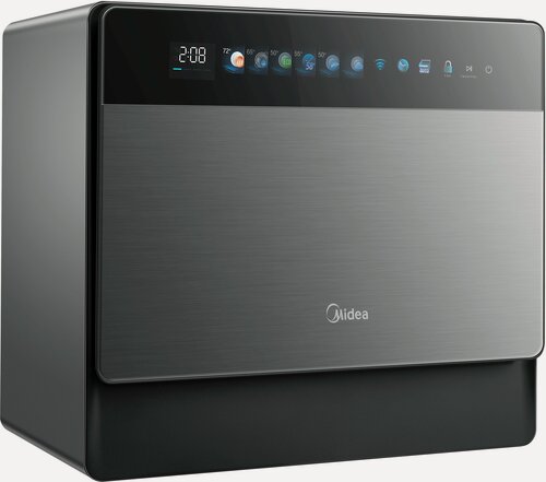 Изображение товара Компактная посудомоечная машина Midea MCFD55S650Bi, 5 комплектов, 5 программ, WiFi-управление, сенсор, черный