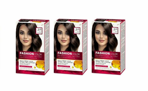 Rubella Стойкая крем-краска для волос Fashion Color 3.0 Темный шоколад, 50 мл, 3 шт